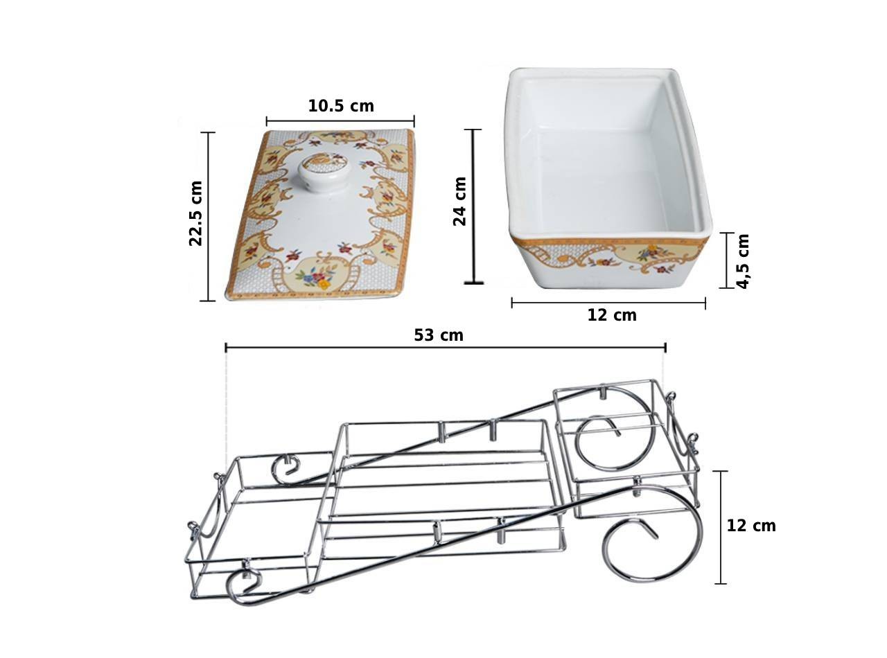 Vicenza Wadah Saji dengan Rak Camelia B808